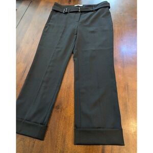 PRADA Italy 40 US Womens 4 Black 96% Virgin Wool Straight Ankle Pants Old Money